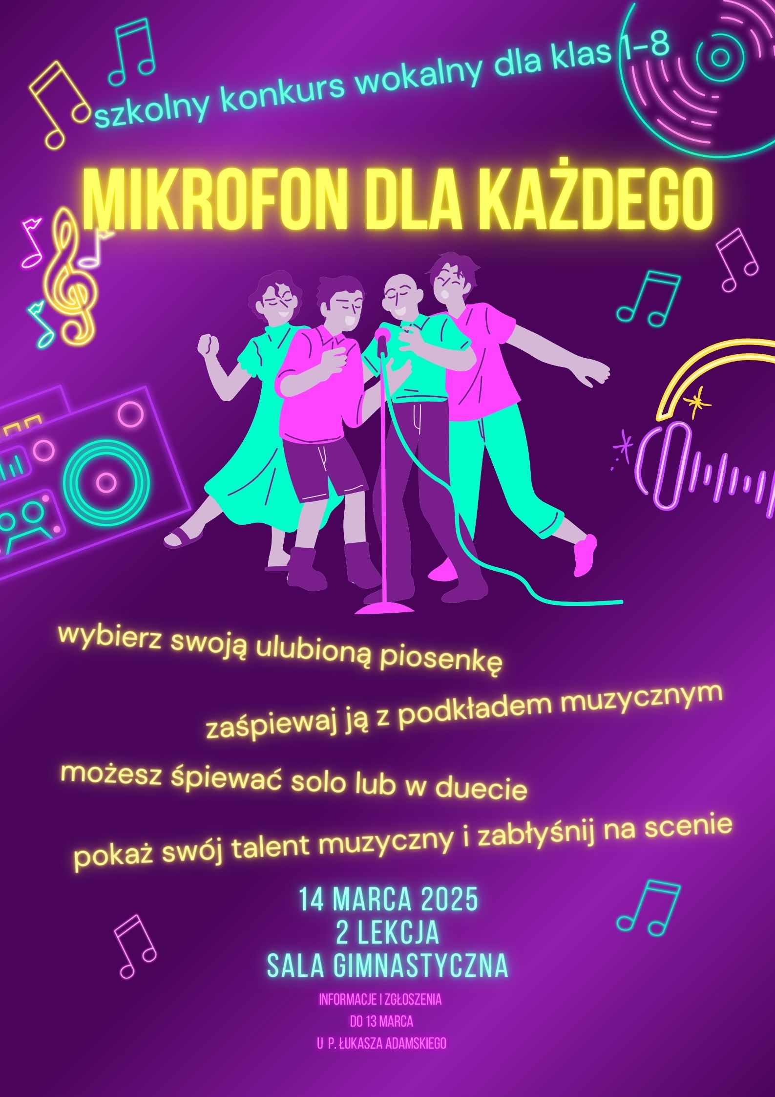 szkolny konkurs wokalny